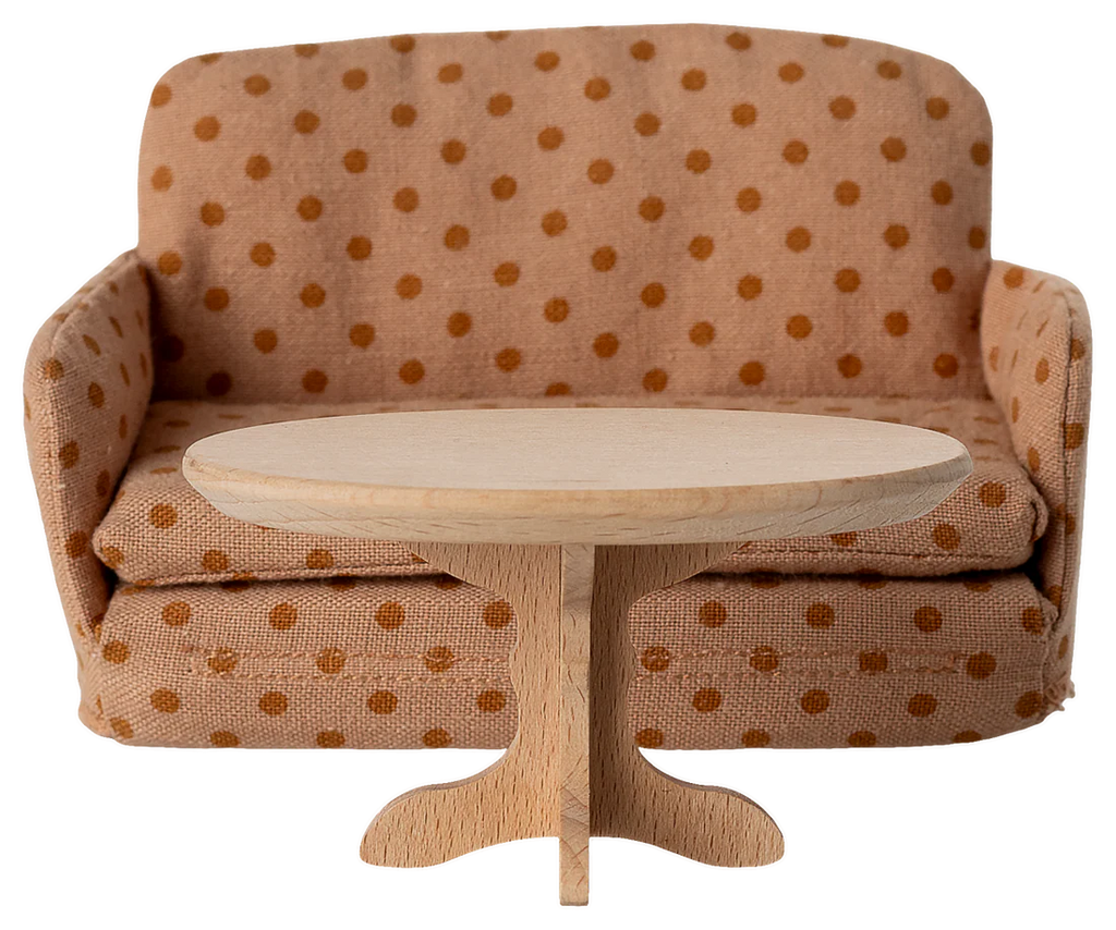 Ovalt sofabord til mus