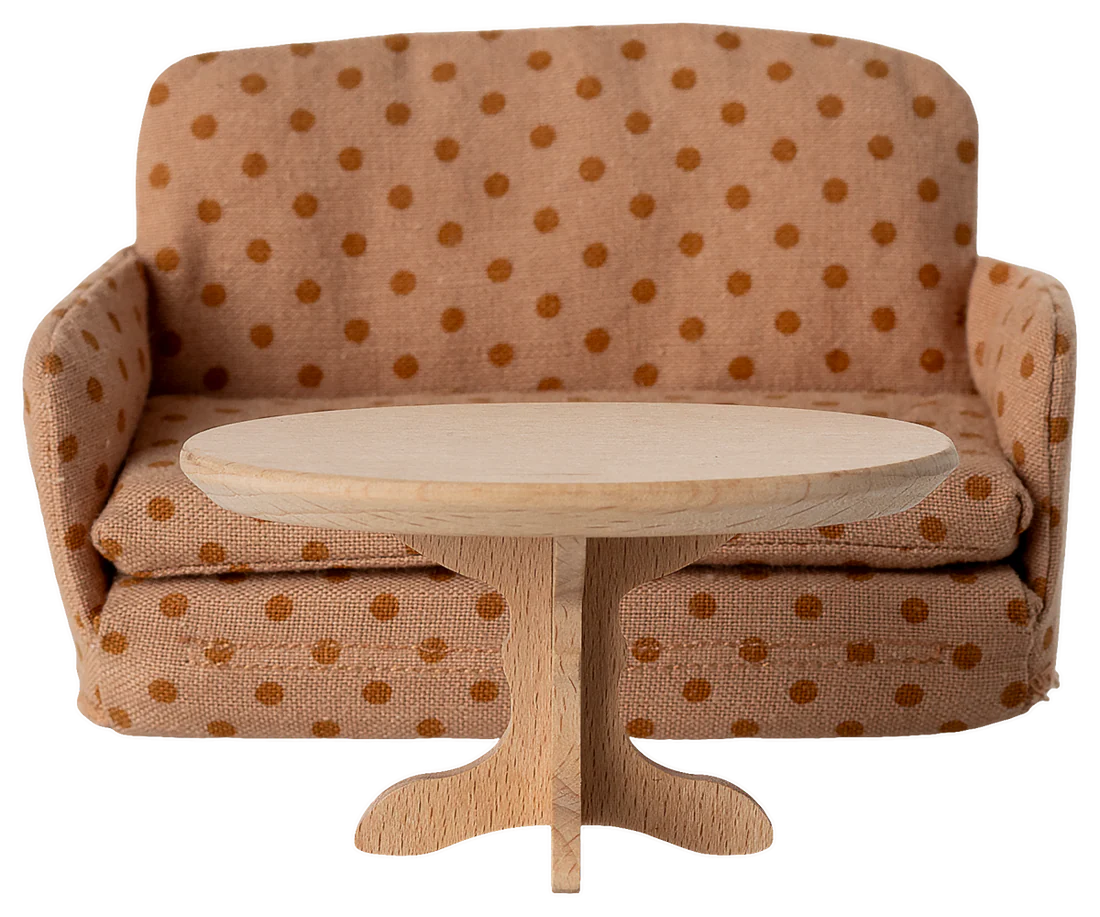 Ovalt sofabord til mus