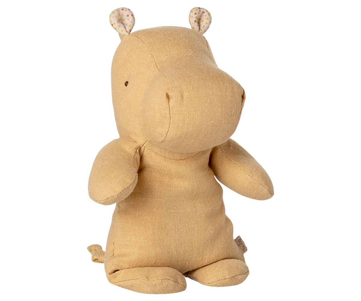 Bamse flodhest lille cream yellow