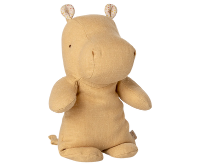 Bamse flodhest lille cream yellow