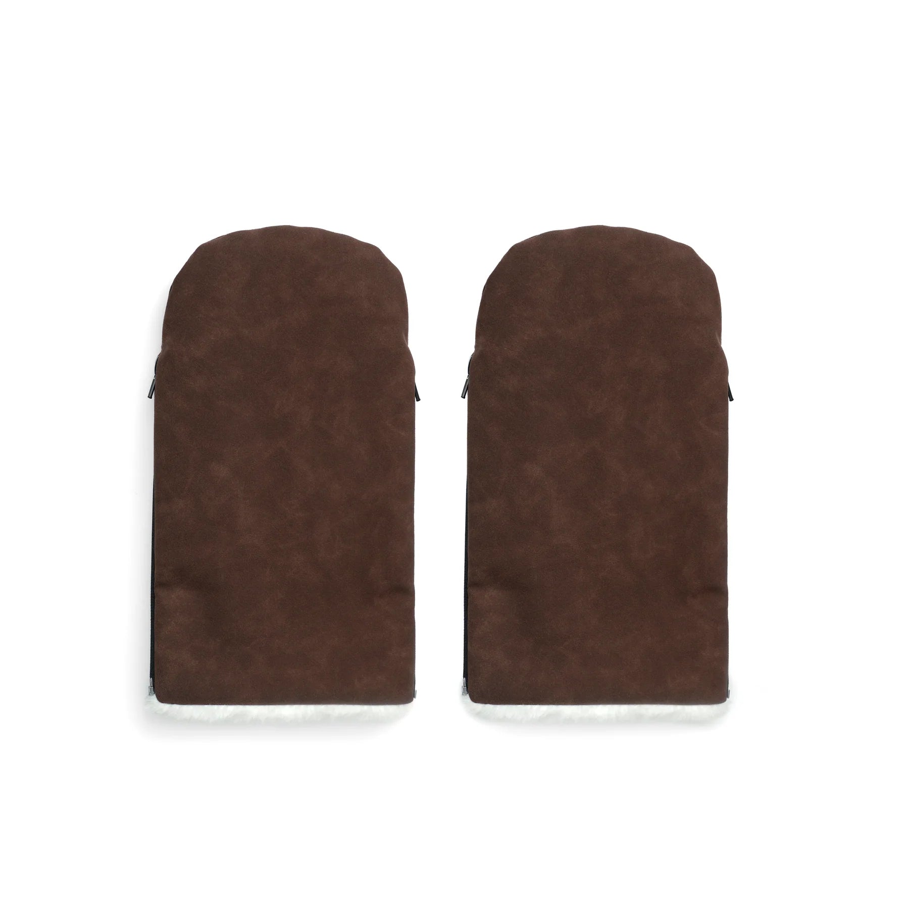 Østerbro barnevognshandsker - chocolate brown faux suede