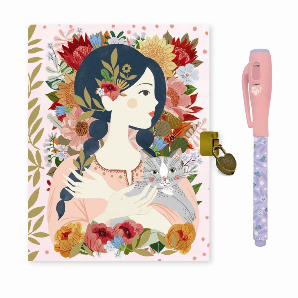 Dagbog med lås og magisk pen - Oana