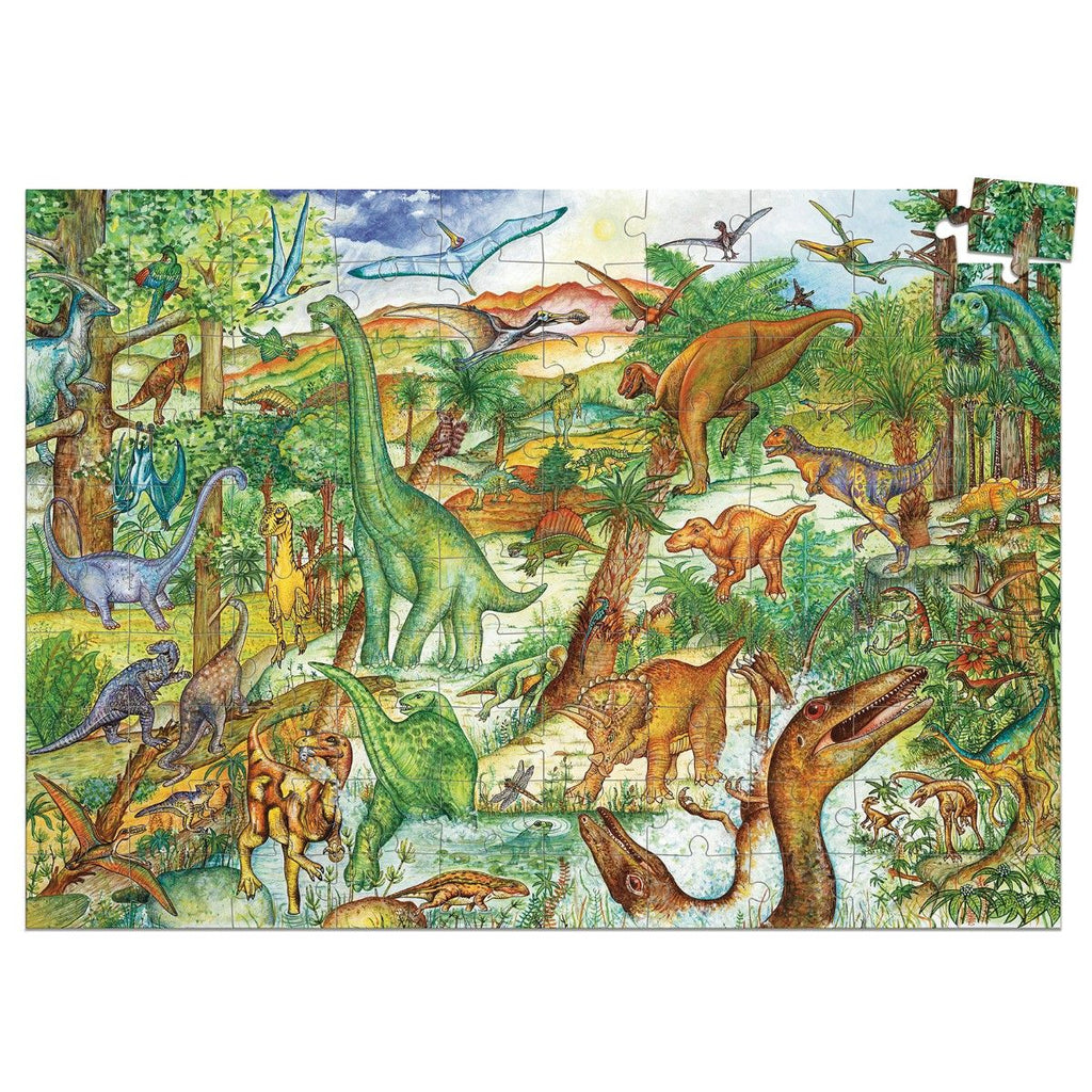 Observationspuslespil 100 brikker - Dinosaurer