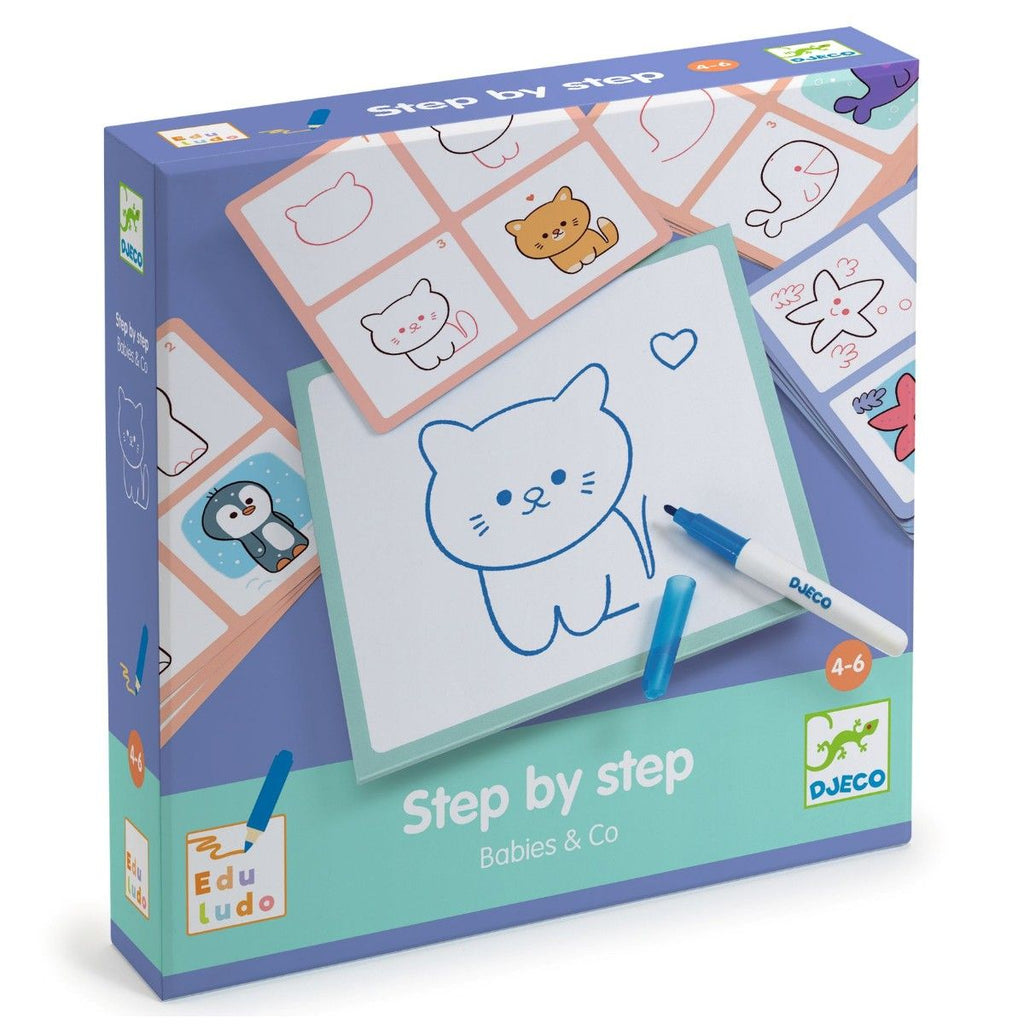 Trin for trin tegneæske - Dyrebørn