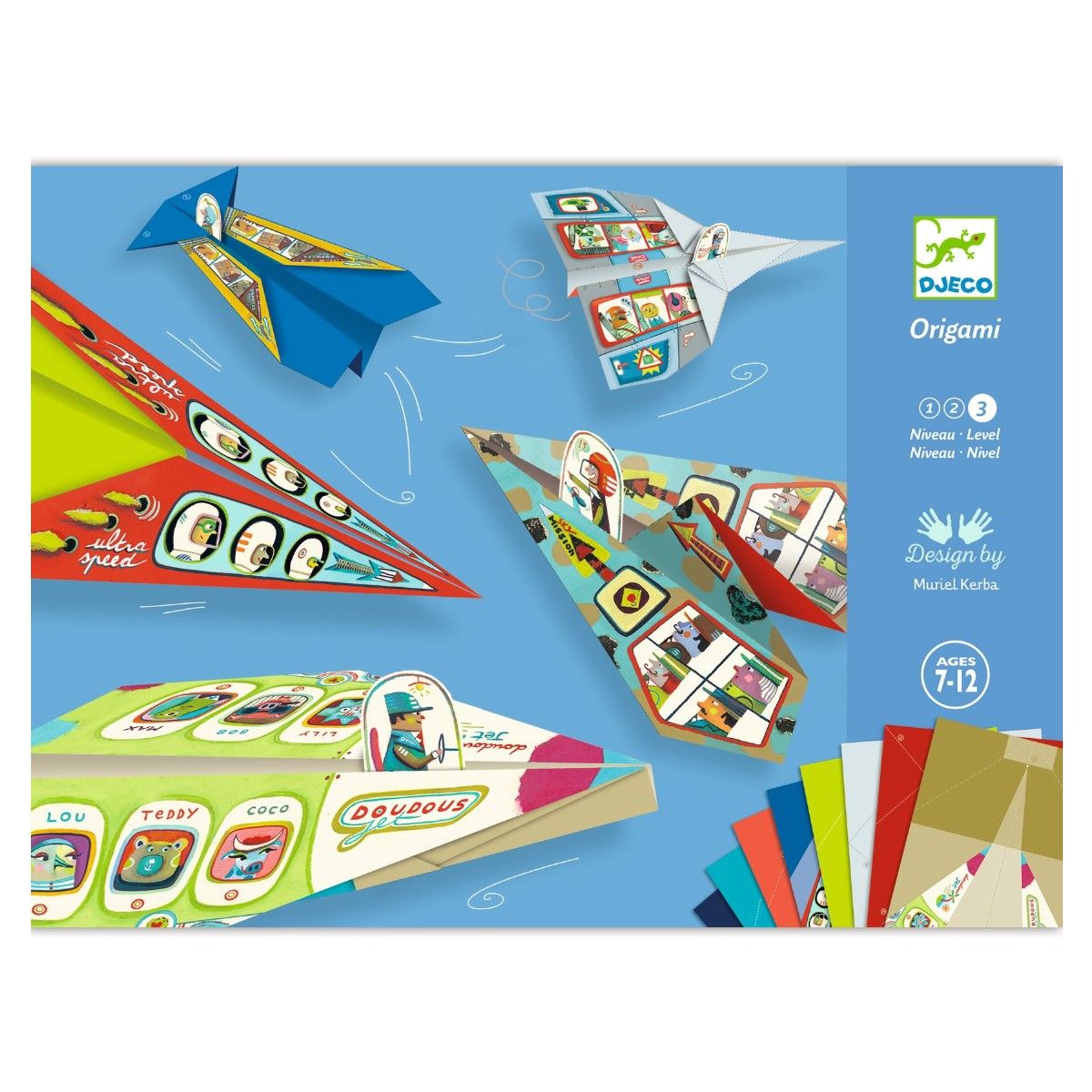 Origamipakke flyvemaskiner