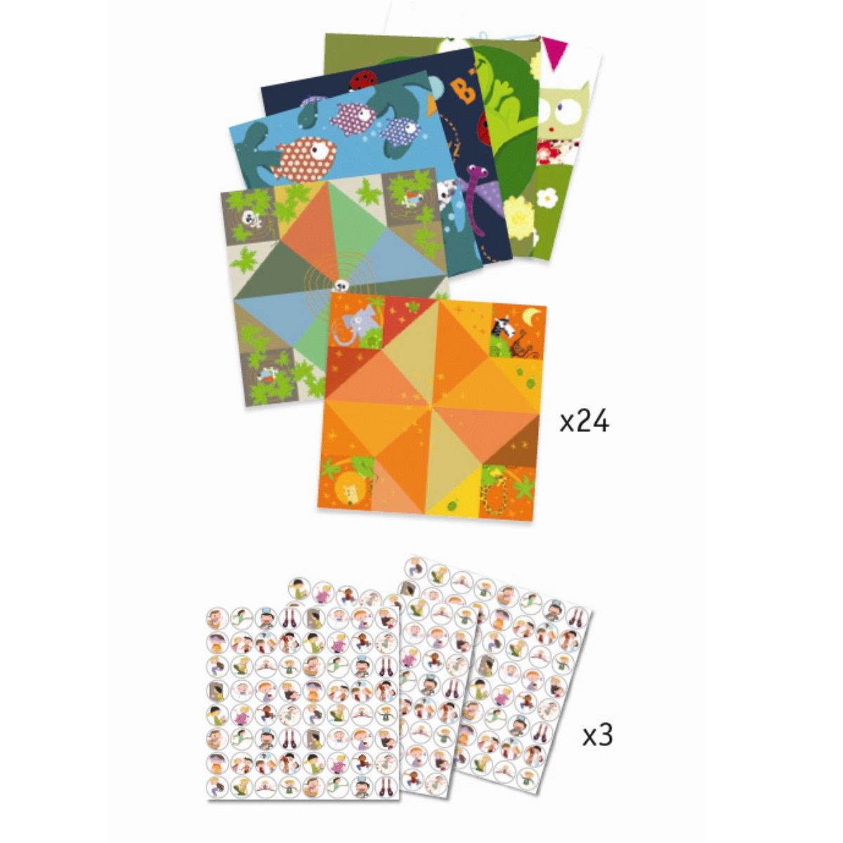 Origamipakke flip-flappere