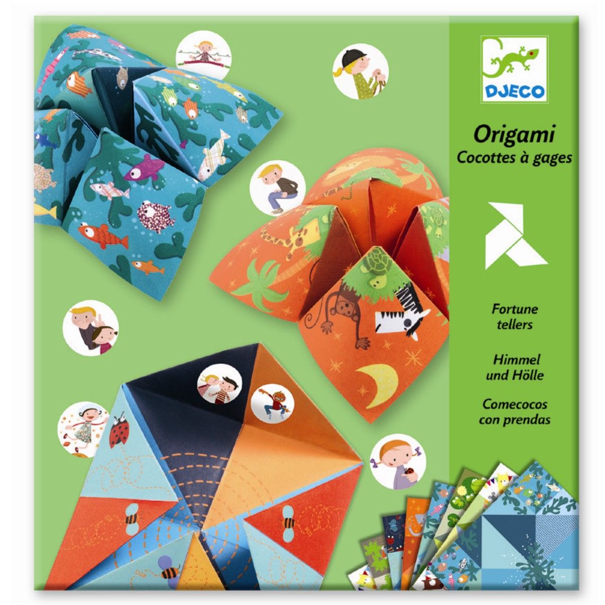 Origamipakke flip-flappere