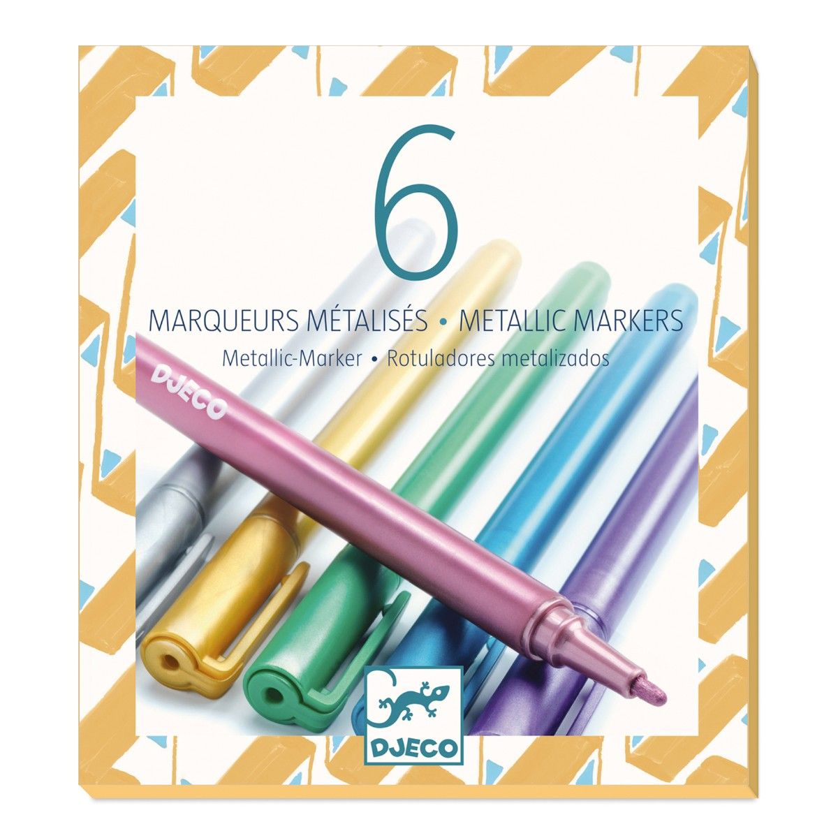 Tusser 6 stk. - Metalliske farver