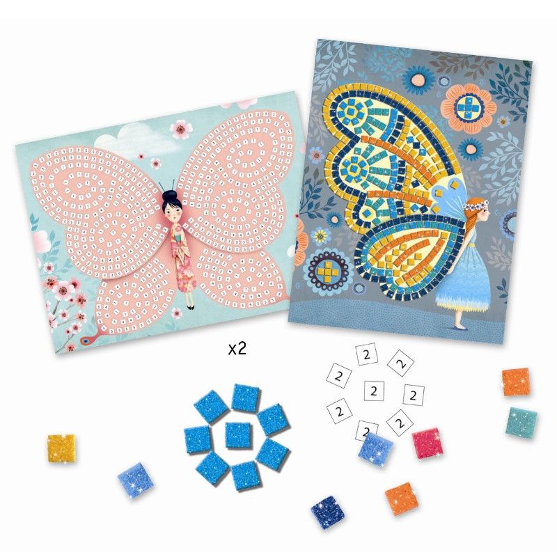 Mosaikpakke sommerfugle