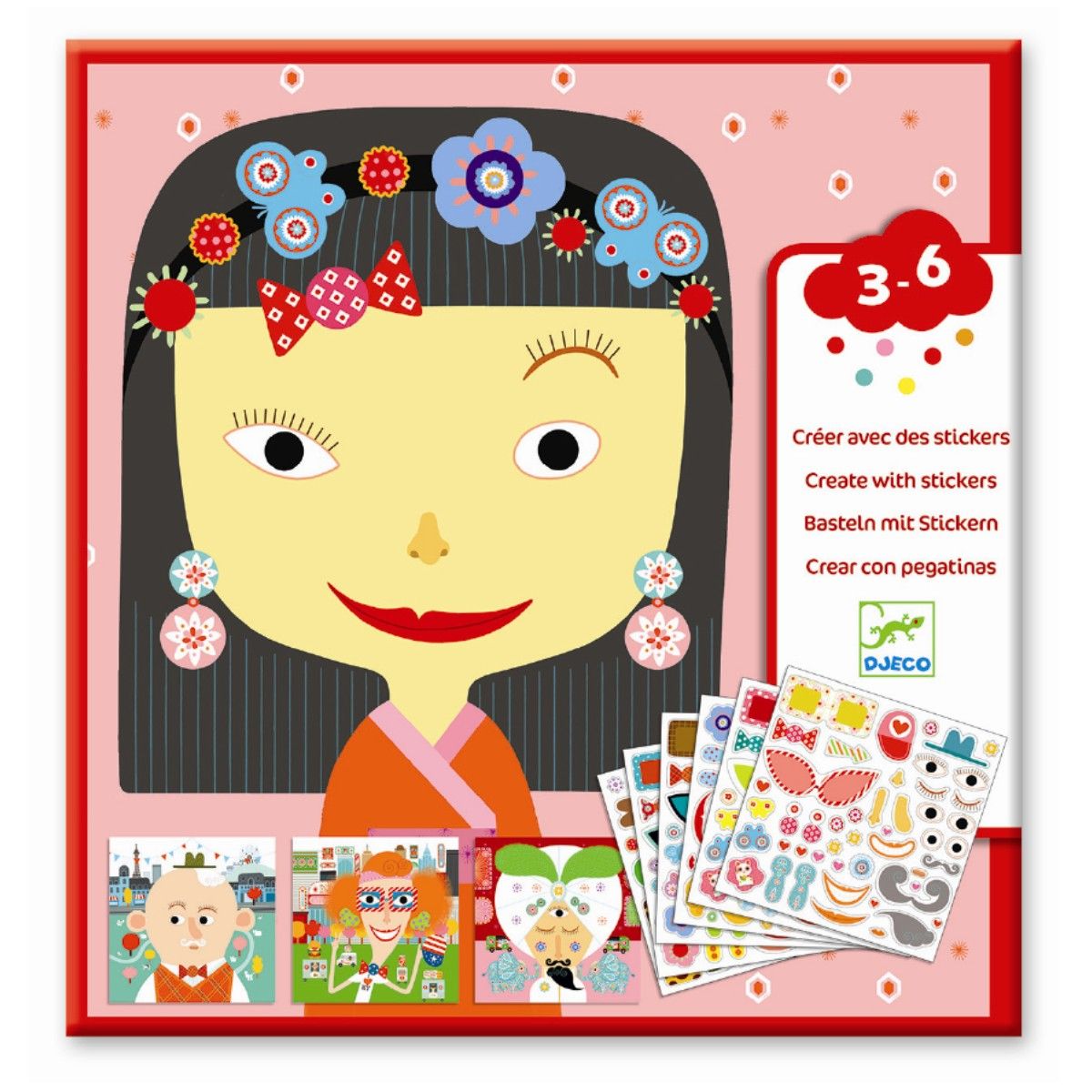 Klistermærkeleg ansigter