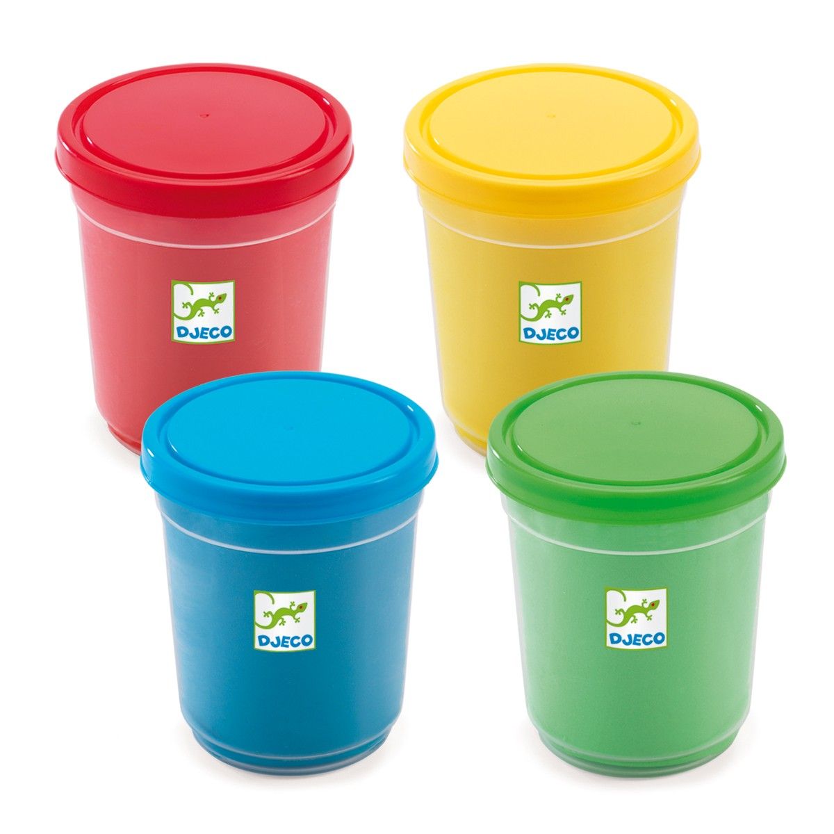 Modellervoks 4 bøtter - primærfarver