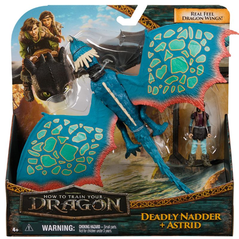 Deadly Nadder drage + Astrid figur