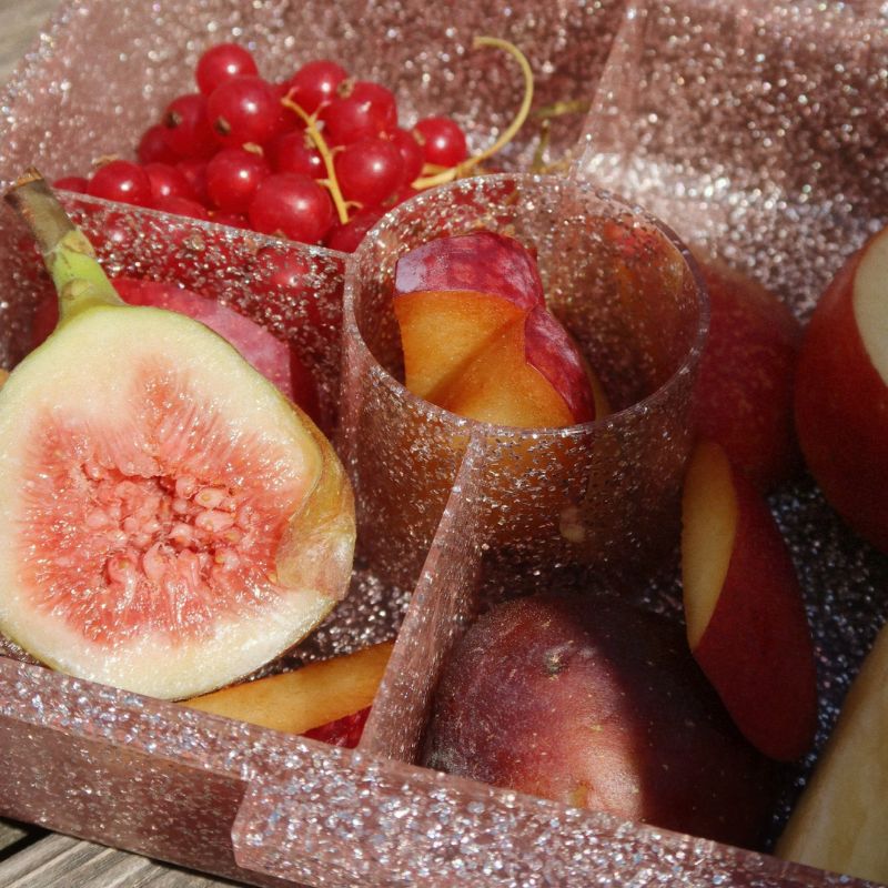 Bento madkasse - Cherry glitter og Lemon AOP