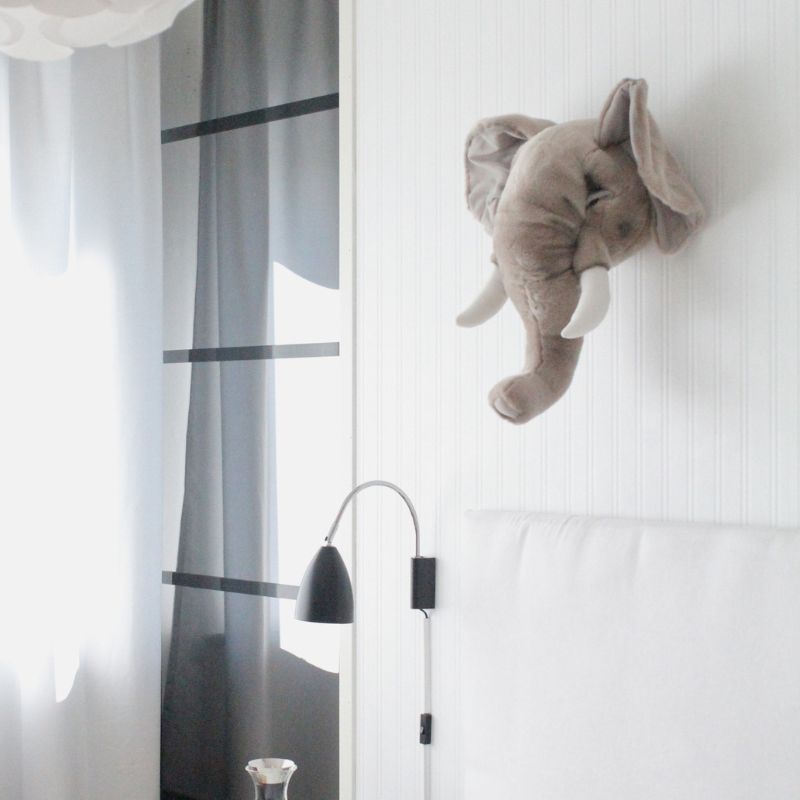 Elefanthoved væghængt