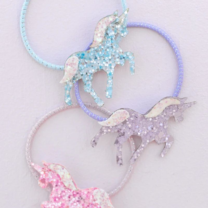 Elastikker 3 stk. med enhjørninge