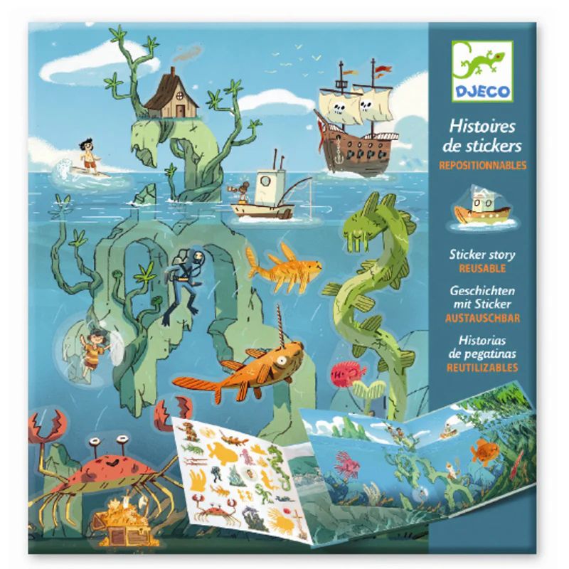 Genanvendelige klistermærker - Havet