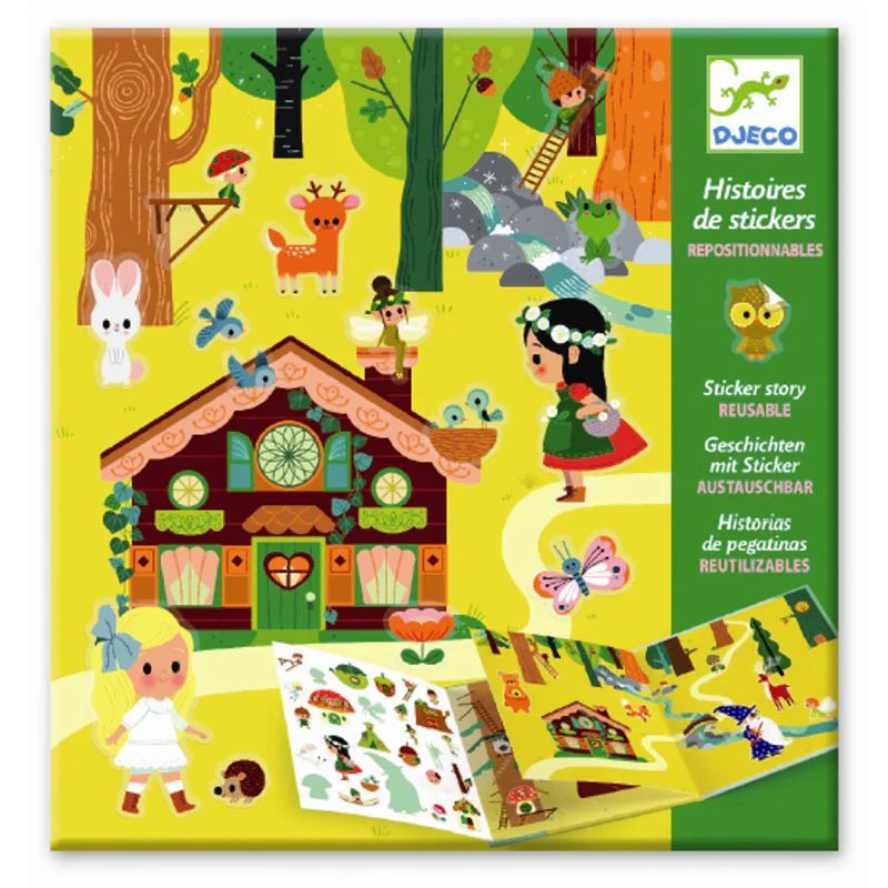 Genanvendelige klistermærker - Magisk skov