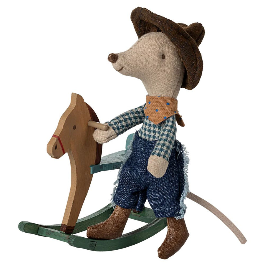 Gyngehest med cowboymus