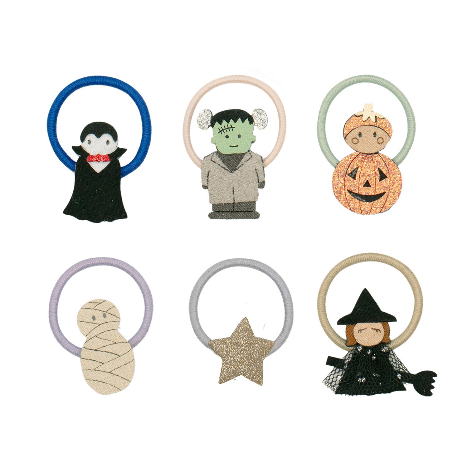 Hårelastikker 6 stk - Haloween