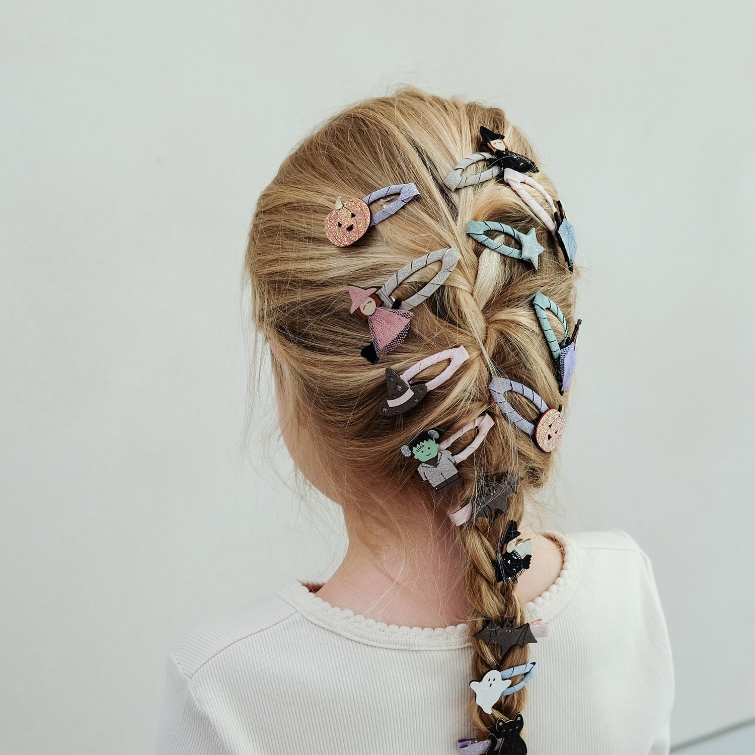 Hårspænder 4 stk - Halloween m. glimmer