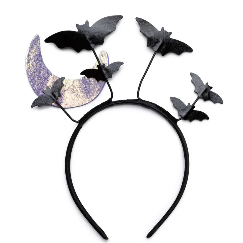 Halloween hårbøjle med flagermus og måne