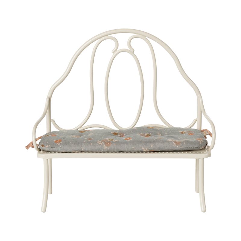 Hvid vintage bænk