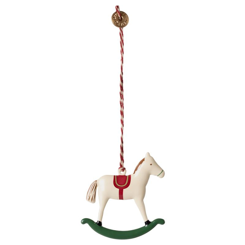 Juleophæng i metal - Gyngehest