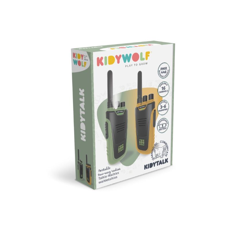 Kidytalk Walkie talkie sæt - Grøn/Orange