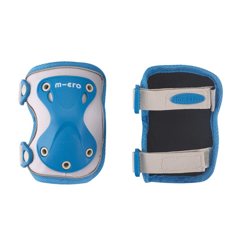 Knæ- og albuebeskyttere blå med reflekser