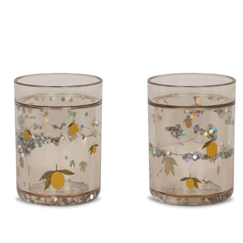 Glitterkopper 2stk - Lemon