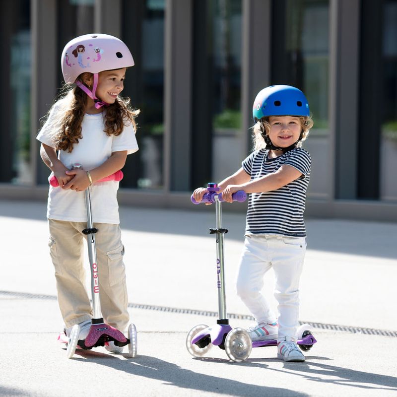 Mini løbehjul - glitter lilla