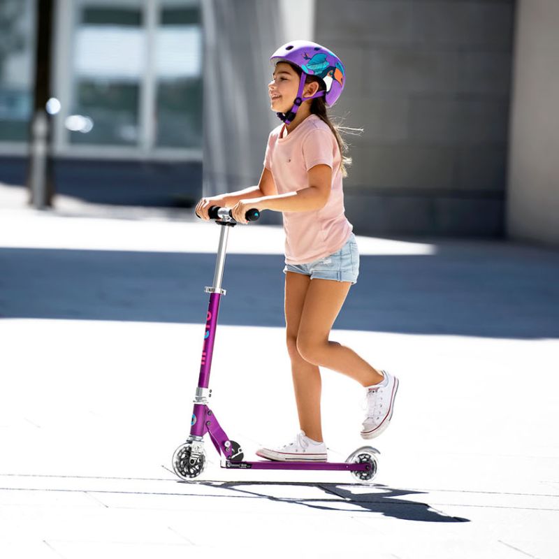 Sprite løbehjul - lilla med striber