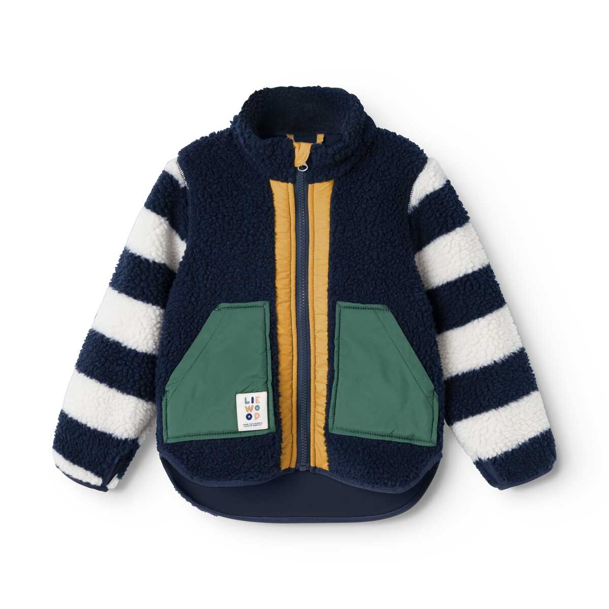 Noam pile jakke navy multi mix