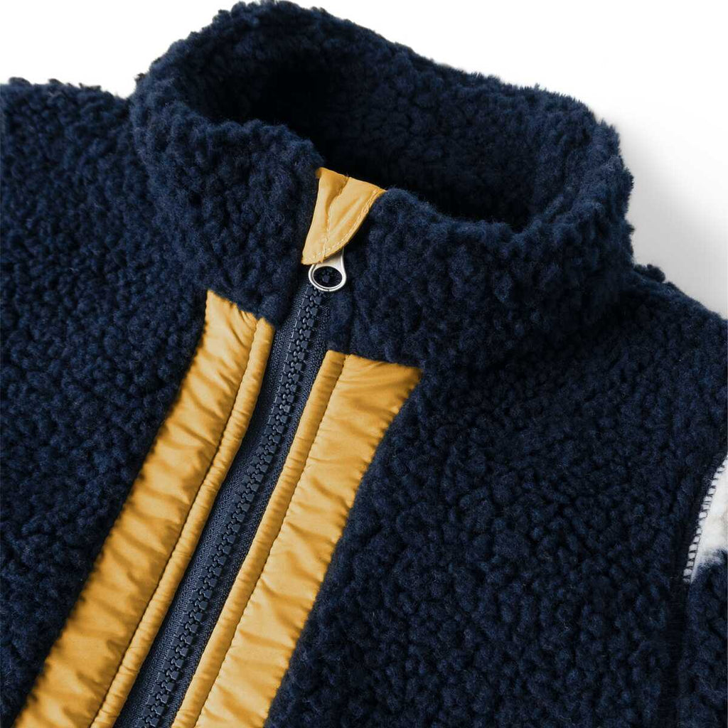 Noam pile jakke navy multi mix