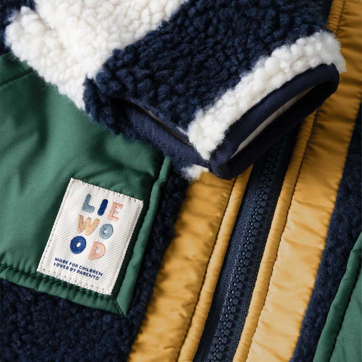 Noam pile jakke navy multi mix