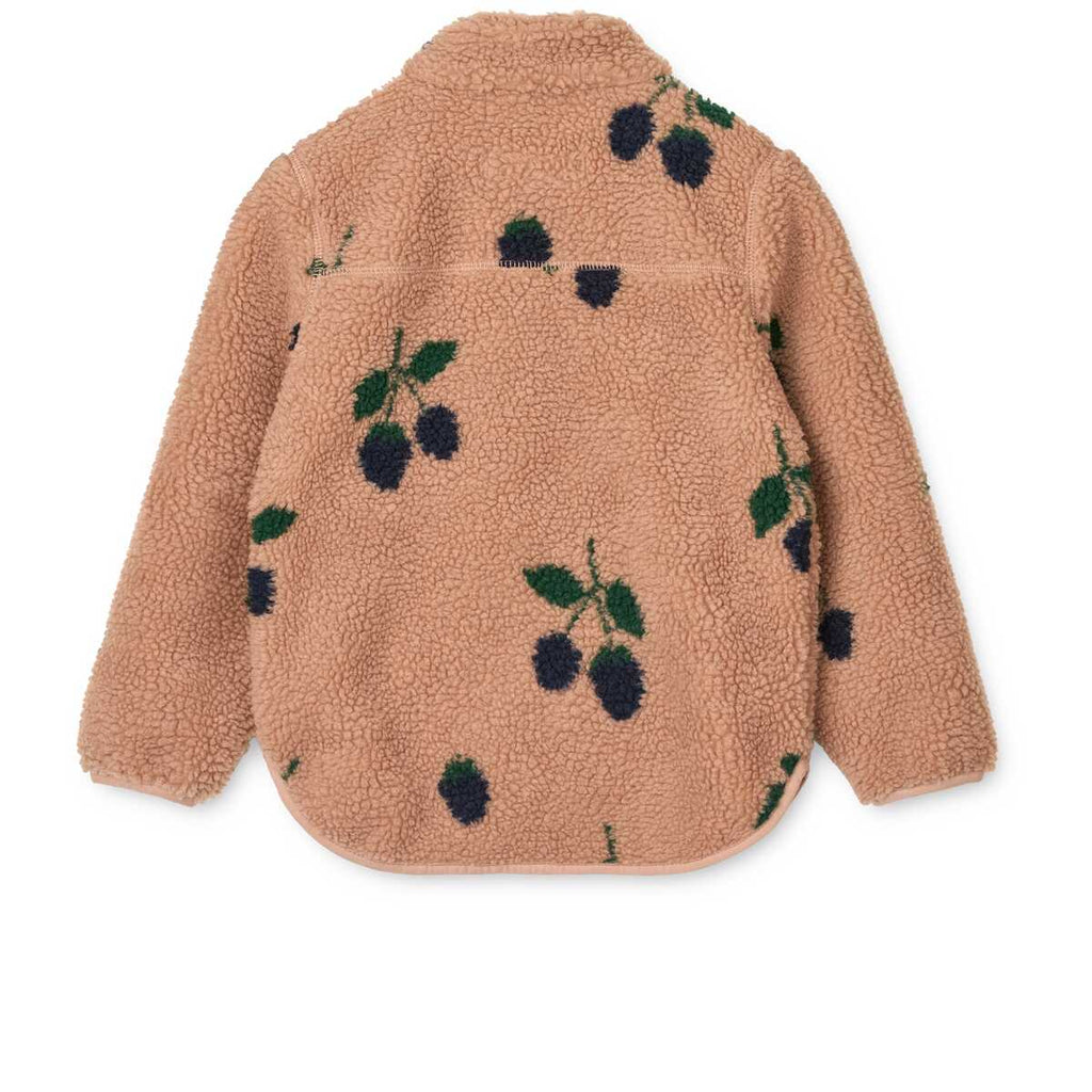 Nolan pile jakke berry/ pale tuscany