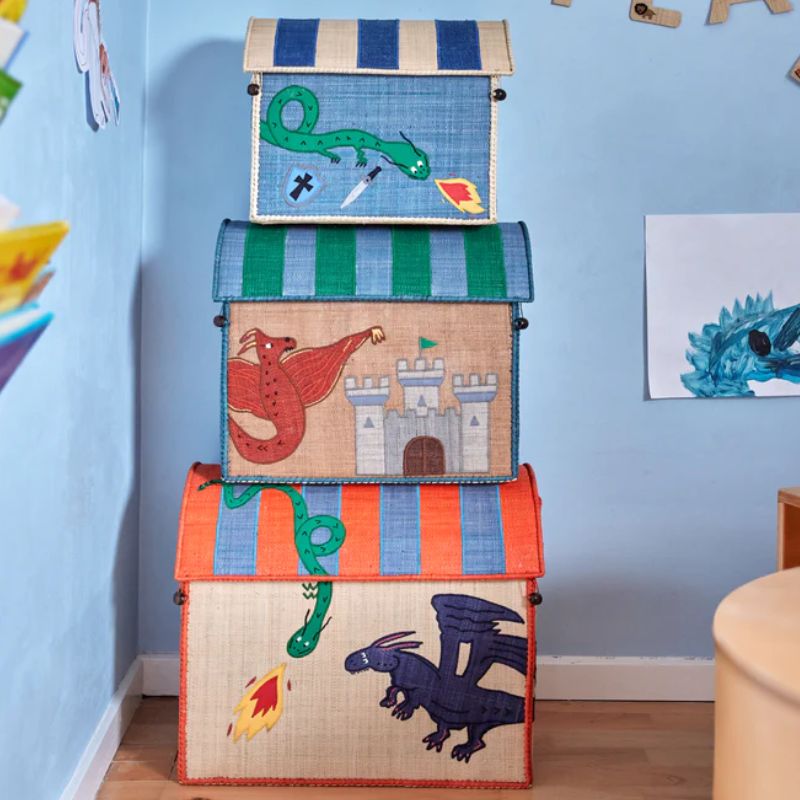 Opbevaringskurv med dragetema (medium)