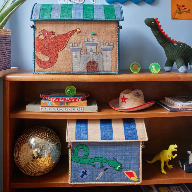 Opbevaringskurv med dragetema (medium)