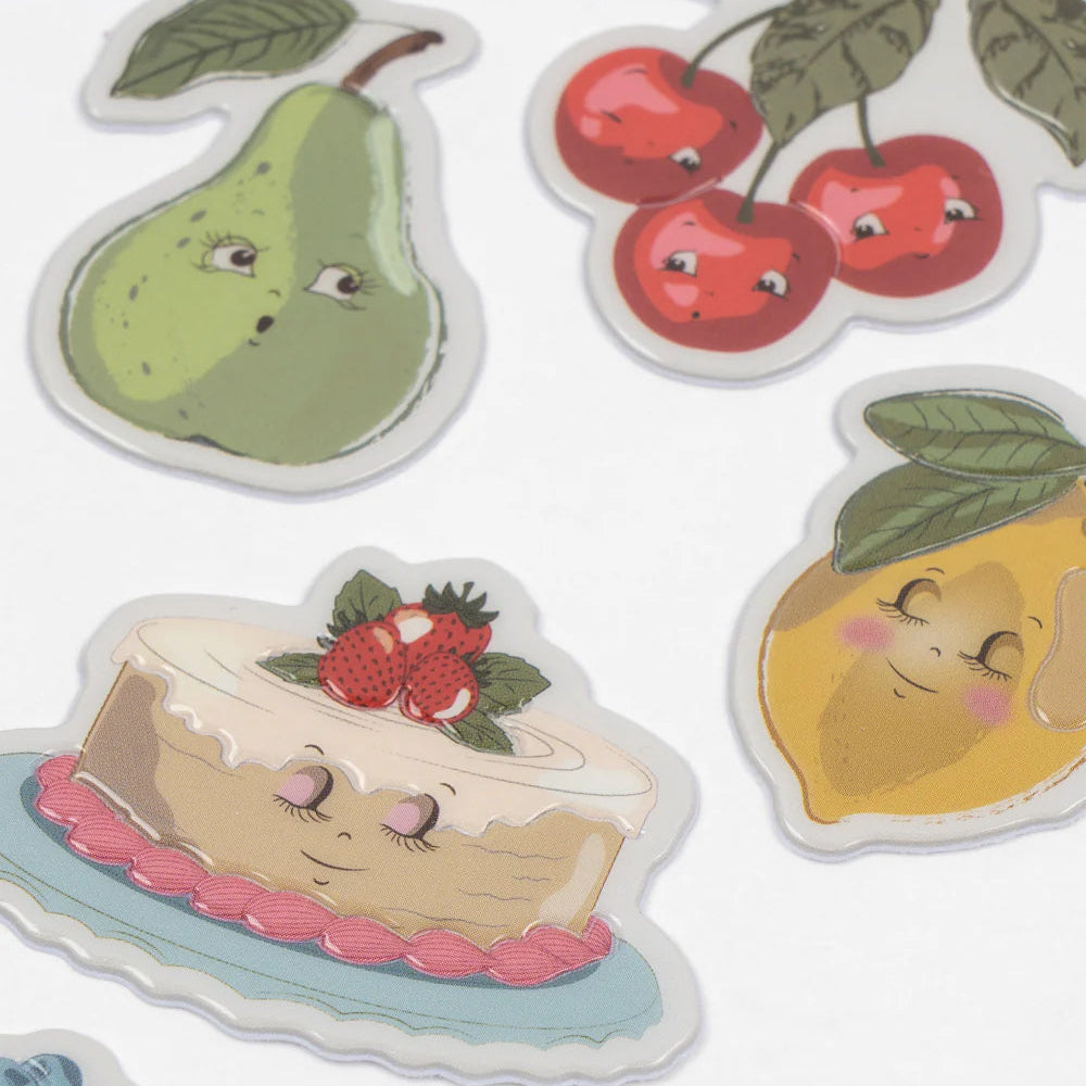 Puffy stickers - fruity