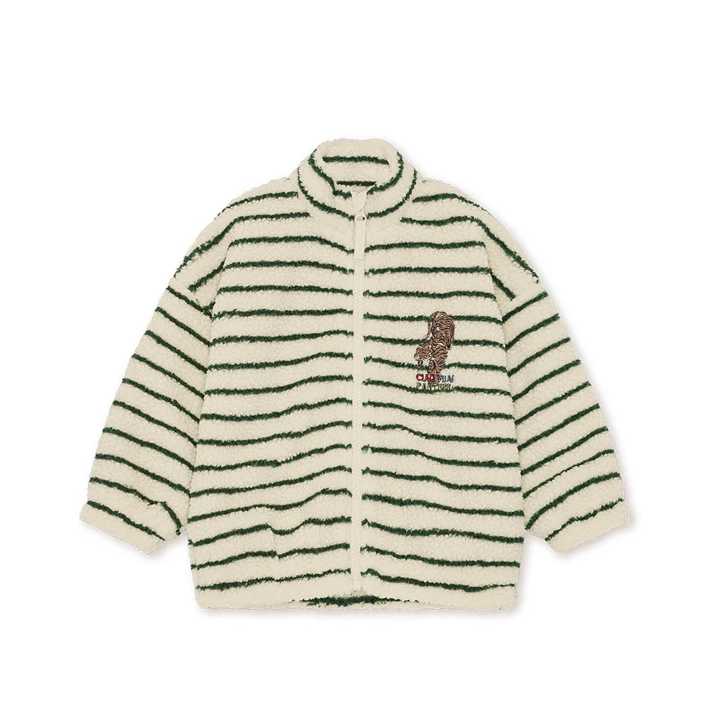 Jody teddy jakke - Erba stripe