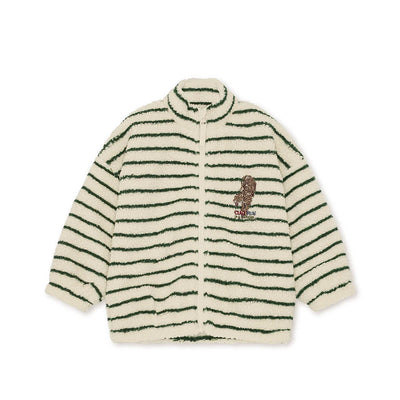 Jody teddy jakke - Erba stripe