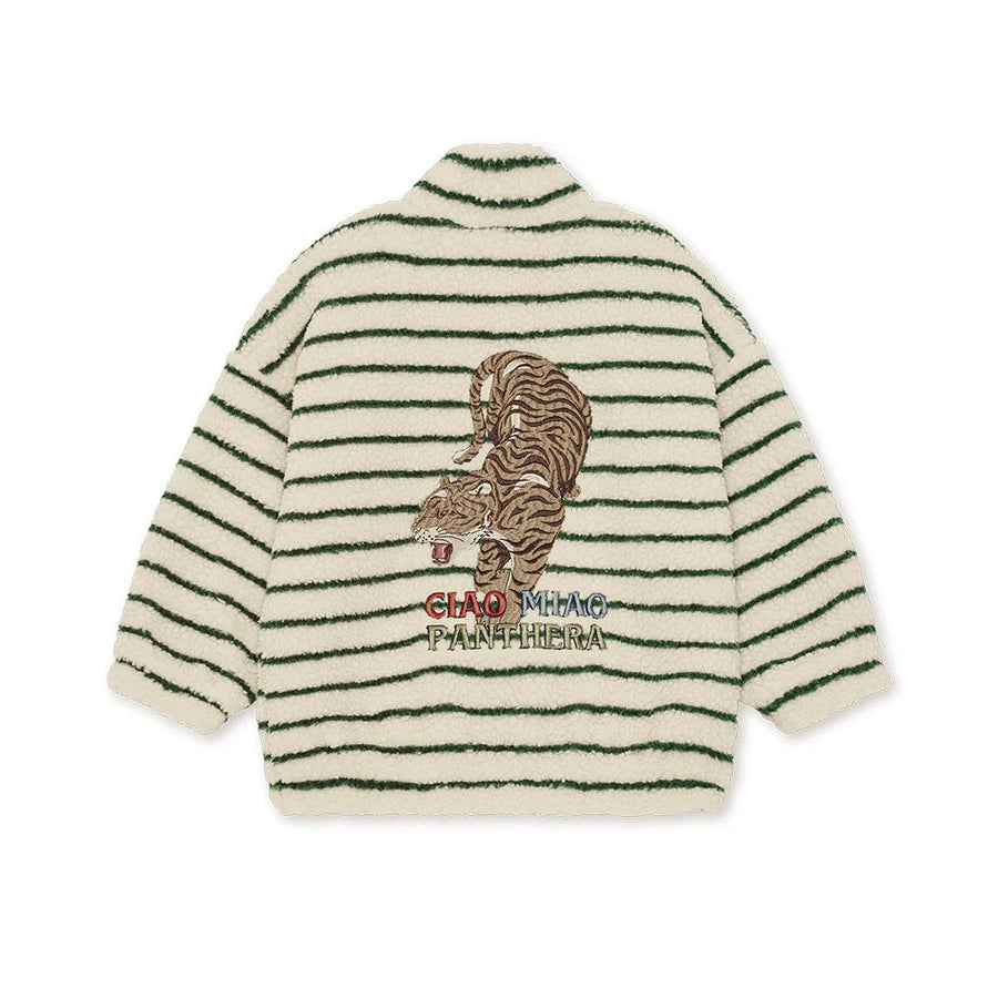 Jody teddy jakke - Erba stripe