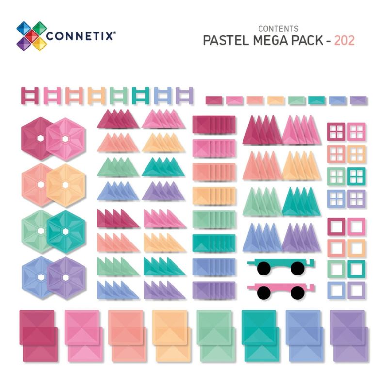 Pastel mega pakke - 202 dele