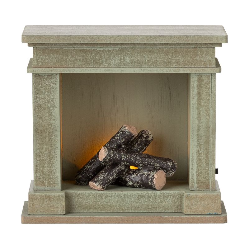 Pejs til miniature dukkehus - Støvet grøn