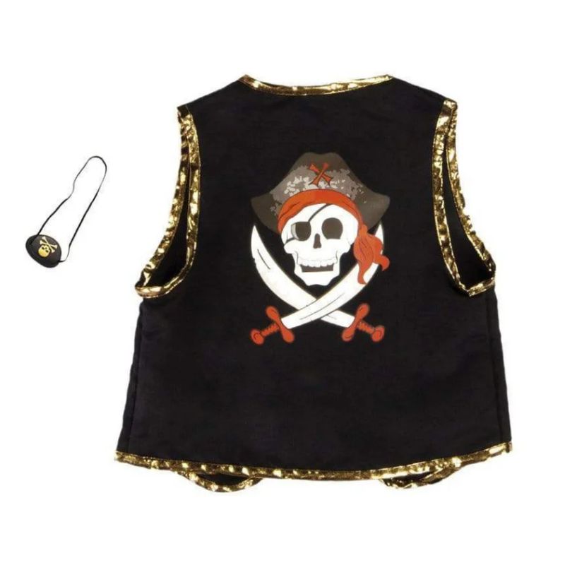 Piratvest med øjeklap (4-7 år)