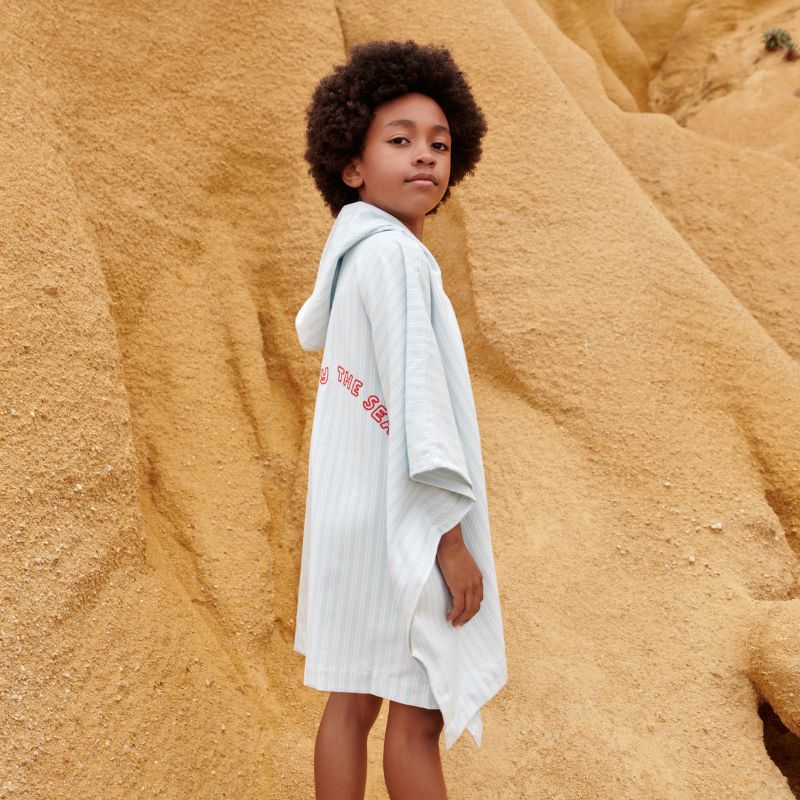 Kaiden poncho - Pure sky/ creme de la creme