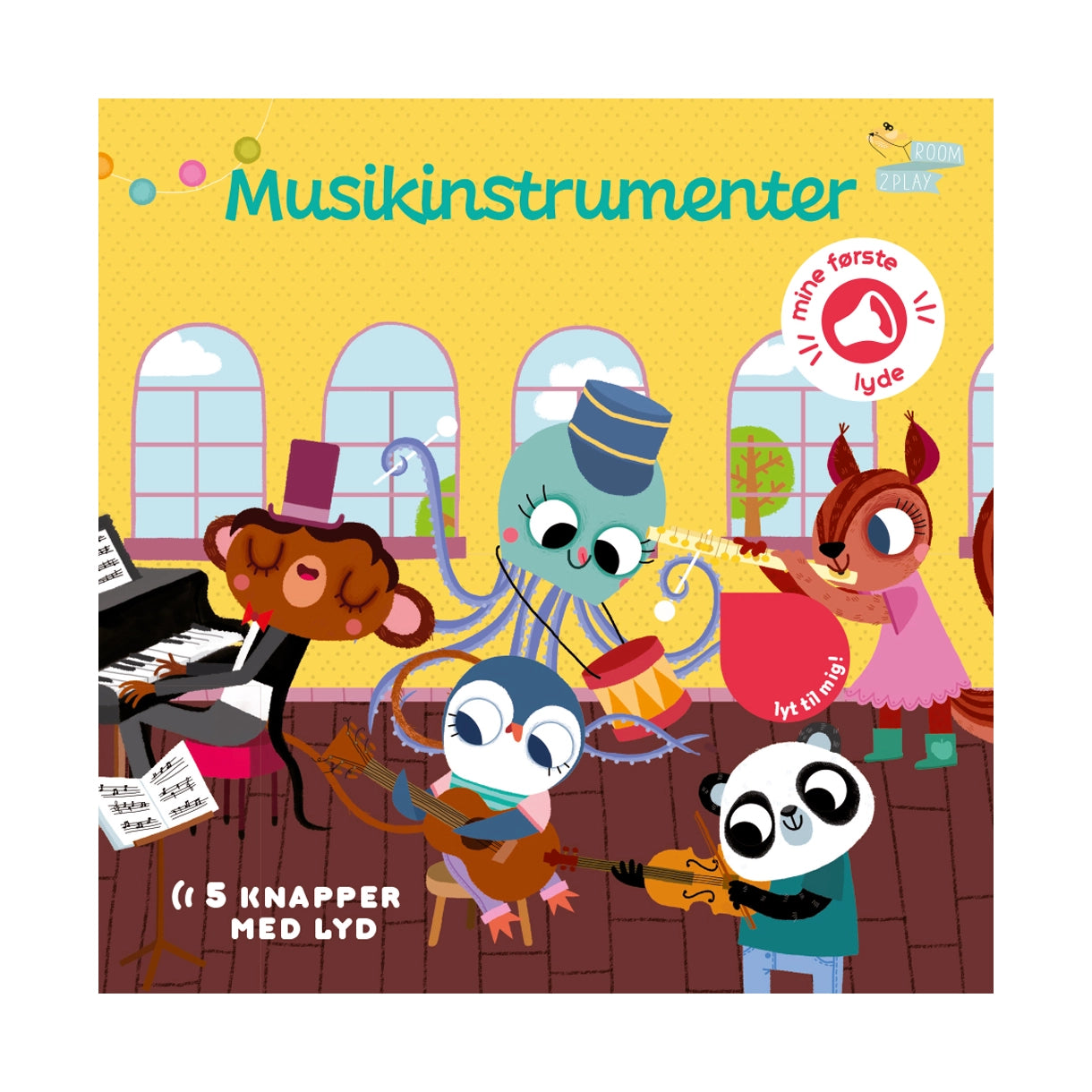Pegebog med lyd - musikinstrumenter