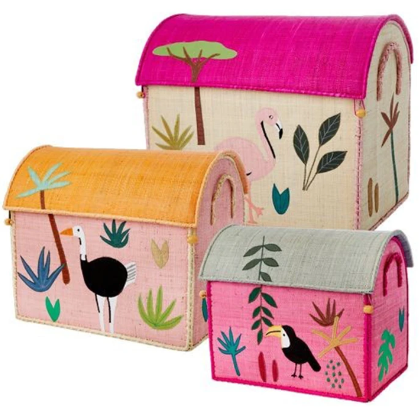 Kurvehus large med flamingo