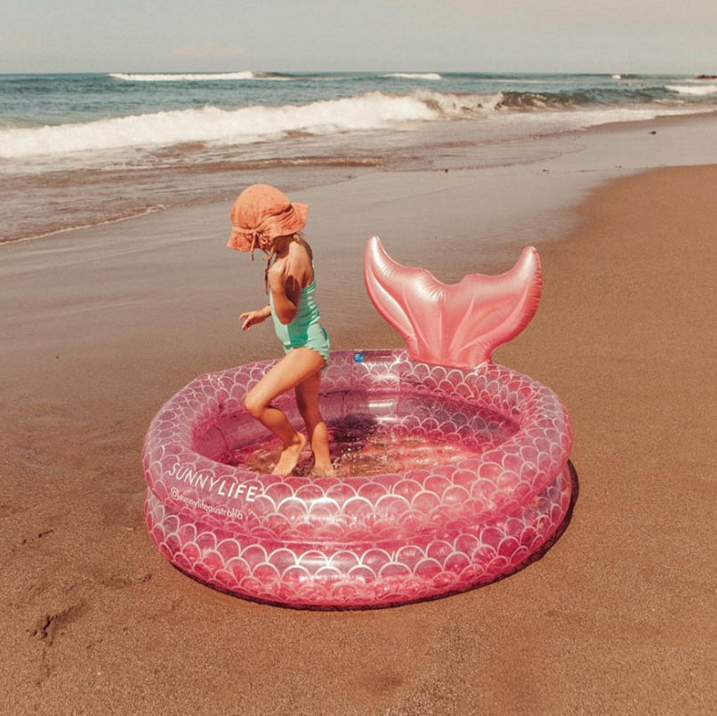 Badebassin havfrue pink