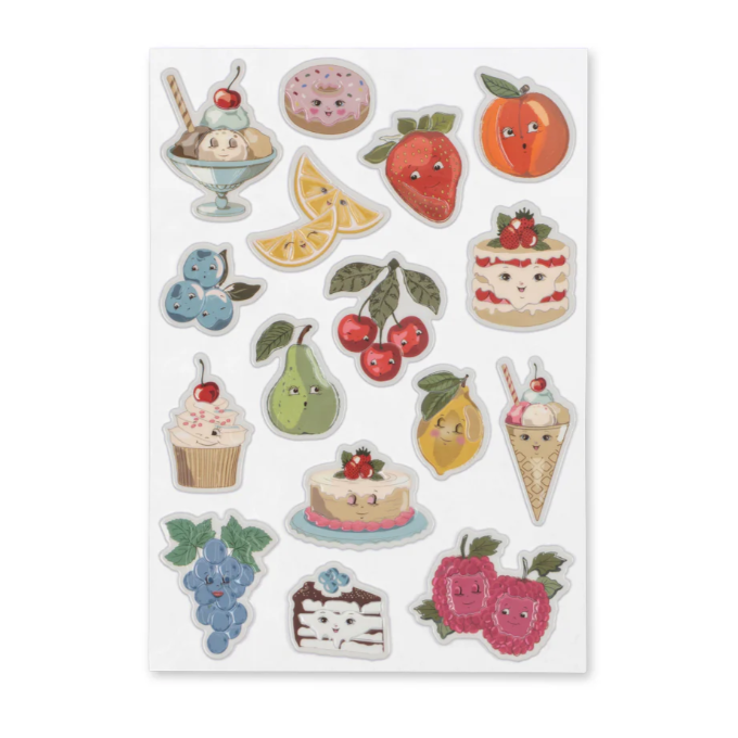 Puffy stickers - fruity